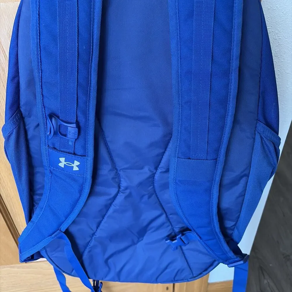 Under Armour Hustle 5.0 Team Backpack Royal Blue Padded Straps Basketball